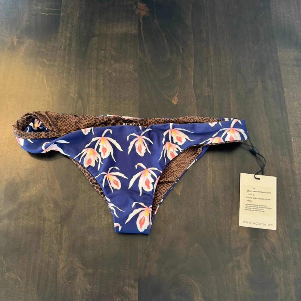NWT Acacia Makai Blue Island Orchid Bottom Size S